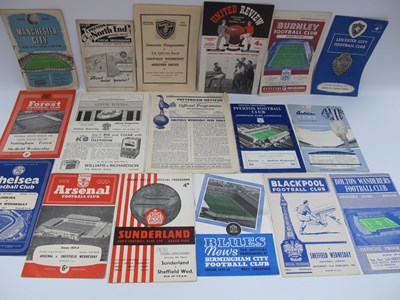 Lot 750 - Sheffield Wednesday Away Programmes, 1957-8 at...