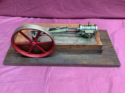 Lot 938 - A Vintage Brass Live Steam Horizontal Table...