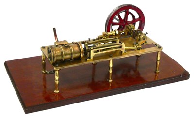 Lot 1304 - A Victorian All Brass Engineered Horizontal...