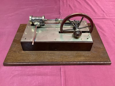 Lot 914 - An All Brass Engineered Horizontal Live Steam...