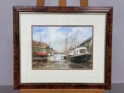 Lot 1164 - FRANK RUDDOCK (XX Century) *ARR 
Boats in an...