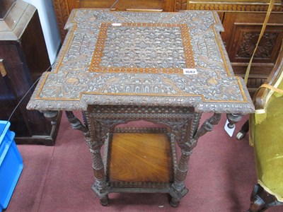 Lot 1682 - XX Century Burnese Hardwood Carved Table,...