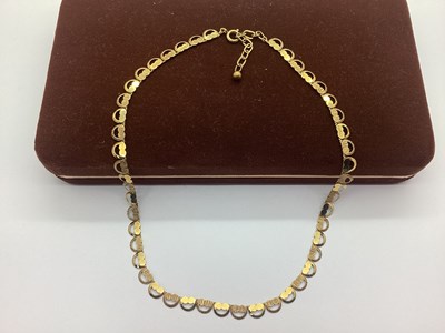 Lot 105 - A Vintage Fancy Panel Link Collarette Necklace,...