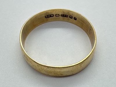 Lot 74 - A 9ct Gold Plain Wedding Band, (finger size Q)...