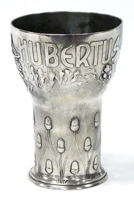 Lot 1258 - An Orivit German Pewter Goblet, inscribed...