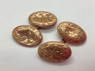 Lot 93 - A Pair of Antique 9ct Gold Gent's Cufflinks,...