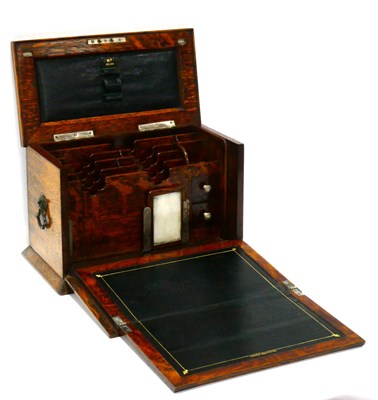 Lot 1230 - A Finnigan of Manchester Oak Stationary Box,...