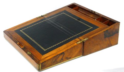 Lot 1177 - A XIX Century Walnut Writing Slope, with brass...