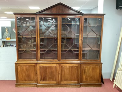 Lot 1421 - A George III Mahogany Breakfronted Library...