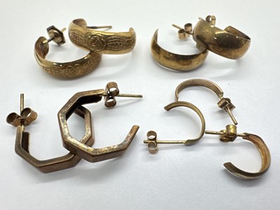 Lot 102 - A Collection of Hoop Earrings, to include a...