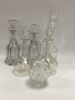Lot 1279 - Six Various Victorian and Later Decanters,...
