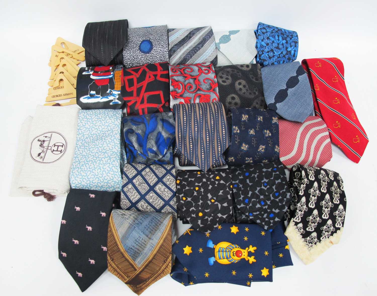 Lot 1324 - A Collection of Gents Designer Silk Ties, to...