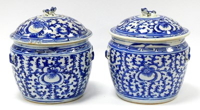 Lot 1086 - A Pair of Chinese Earthenware Circular Bowls...