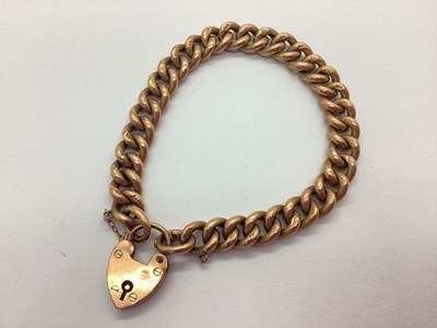 Lot 90 - A Vintage Chunky Curb Link Bracelet, the...