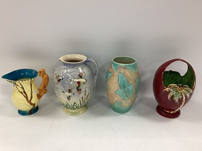 Lot 1430 - Burleigh - Art Deco Jug, with squirrel handles,...