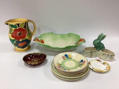Lot 1236 - Three Clarice Cliff 'Spring' Plates and...
