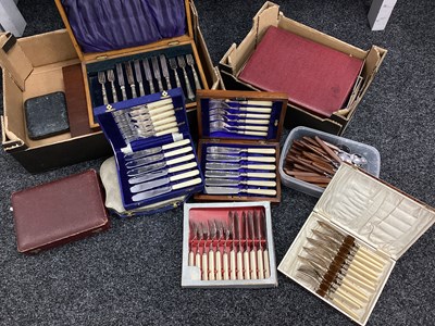Lot 189 - A Quantity of Assorted Cased Flatware, to...