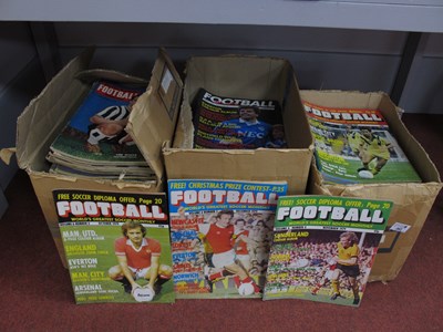 Lot 362 - Football Monthly Magazines 1959-1991, 339...
