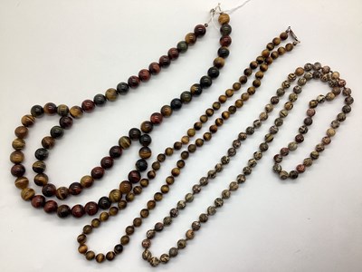 Lot 166 - A Statement Polished Hardstone Beaded Necklace,...