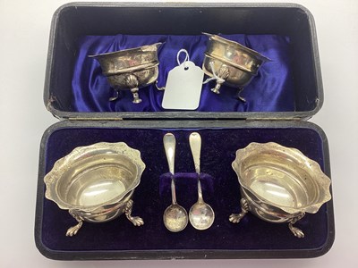 Lot 27 - A Set of Four Edwardian Hallmarked Silver...