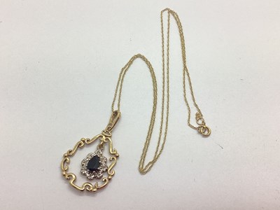 Lot 111 - A Modern 9ct Gold Articulated Drop Pendant,...
