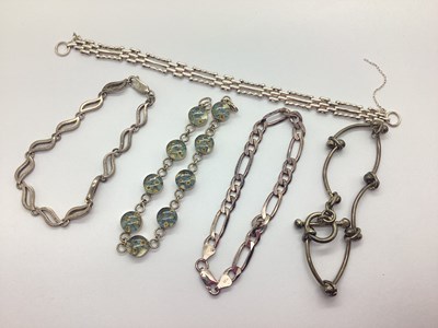 Lot 132 - Modern 925 and Other Bracelets, including...