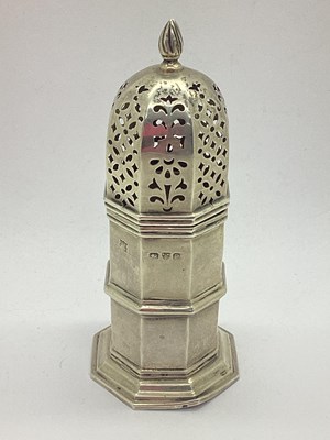 Lot 1 - A Late Victorian Hallmarked Silver Caster,...