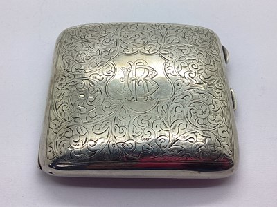 Lot 38 - A Hallmarked Silver Cigarette Case, Birmingham...