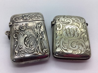 Lot 37 - A Decorative Antique Plated Vesta Case,...