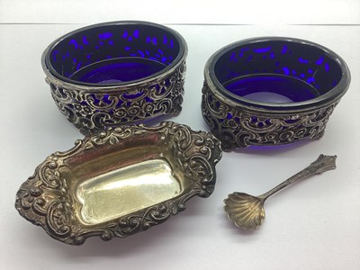 Lot 21 - A Pair of Victorian Hallmarked Silver Salts,...
