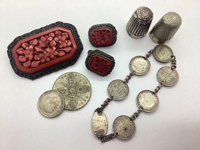 Lot 164 - A Vintage Chinese Cinnabar Style Rectangular...