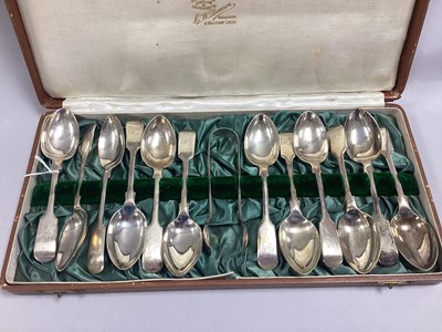 Lot 12 - A Set of Twelve Edwardian Hallmarked Silver...