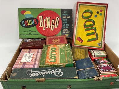 Lot 1366 - Games; Vintage Card Game, three wooden crib...
