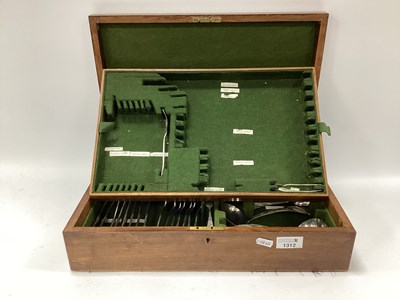 Lot 1312 - An Edwardian Wooden Cased 36 Piece (part)...