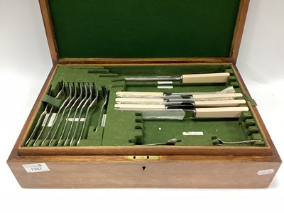 Lot 1357 - An Edwardian Wooden Cased 52 Piece (part)...