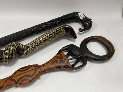 Lot 1439 - An Early 1900s Heavy Ebony Carved Elephant...