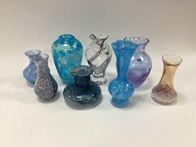 Lot 1244 - A Caithness Purple Glass Vase, with floral...
