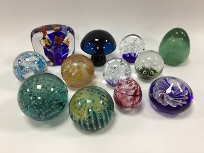 Lot 1249 - A XIX Century Glass Dump with a Flower Pot...