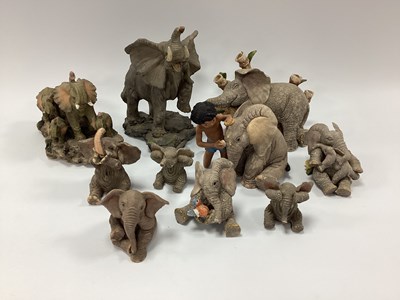 Lot 1223 - A Collection of Elephant Figures, to include...