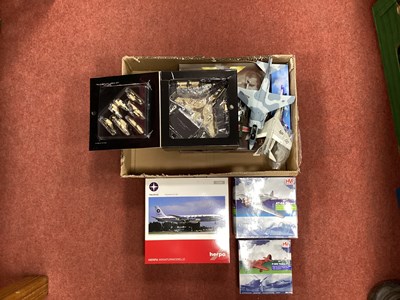 Lot 476 - Nine Diecast and Plastic Model Aircraft...
