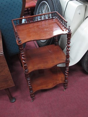 Lot 1542 - A XIX Century Mahogany Whatnot, with a...