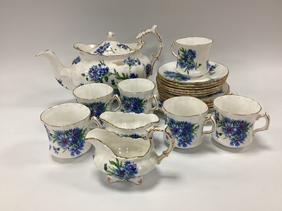 Lot 1243 - Hammersley Cornflower Pattern Teaset,...