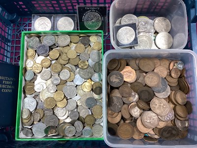 Lot 1417 - Large Collection Of World Coinage, includes GB...