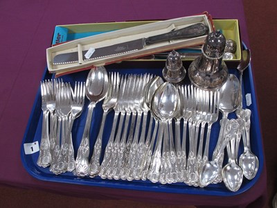 Lot 1 - Viners and Roberts & Belk Kings Pattern Plated...