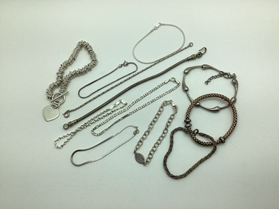 Lot 132 - Assorted "925" and Other Bracelets, (12)...