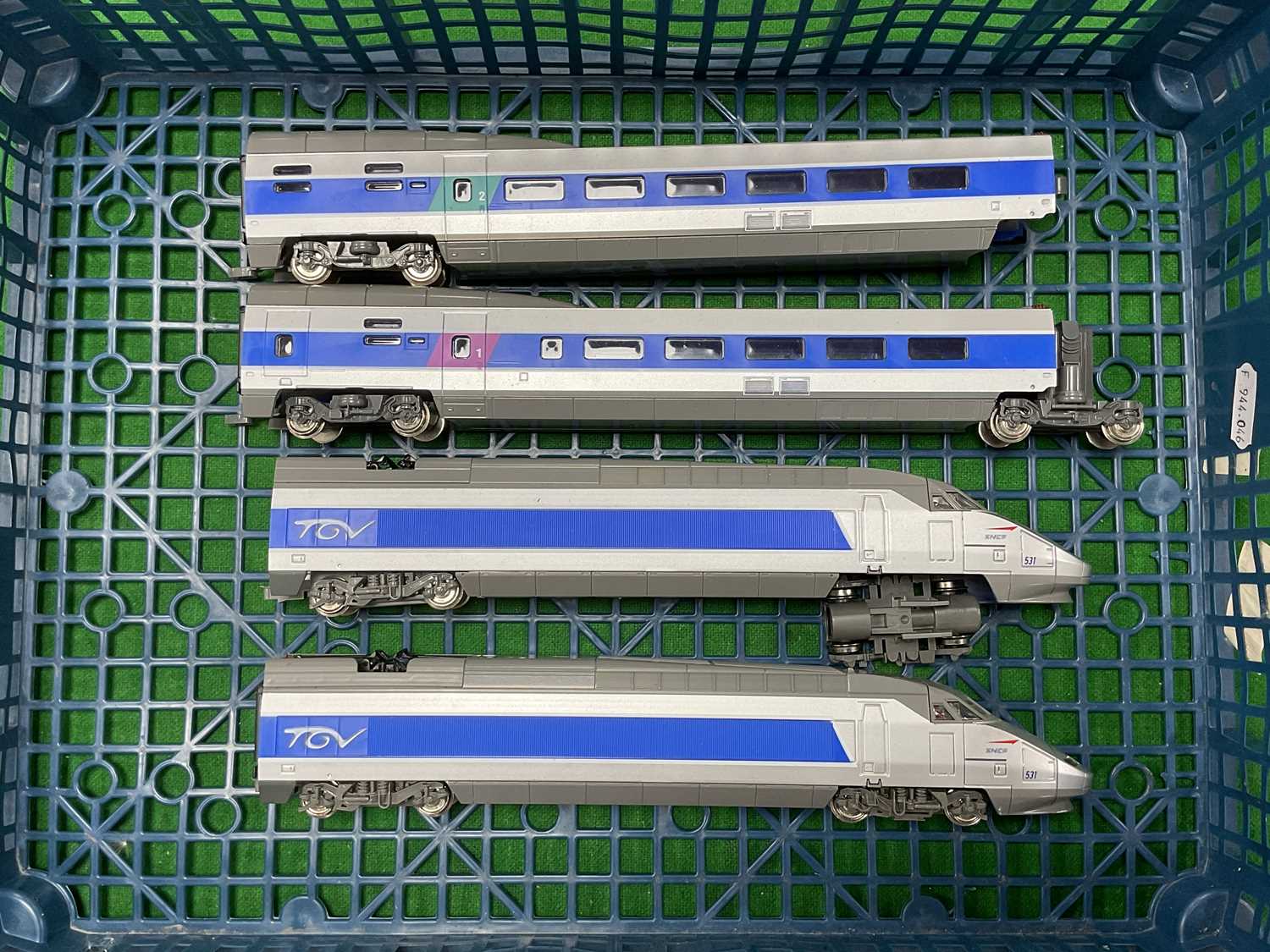 Lot 644 - An HO scale four-car SNCF TGV train by Mehano...
