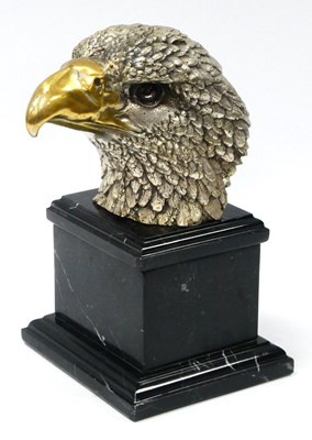 Lot 1261 - A Modern Cast Metal Bust of an Eagle's Head,...