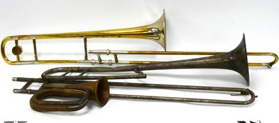 Lot 1310 - A Vintage Selmer 'Invicta' Trombone, (no keys),...