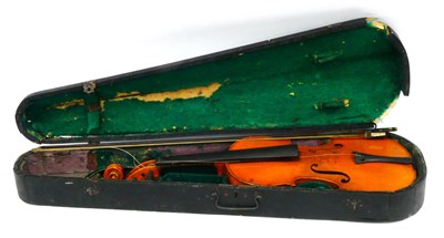 Lot 1314 - A Vintage Violin, one piece back, bears label '...