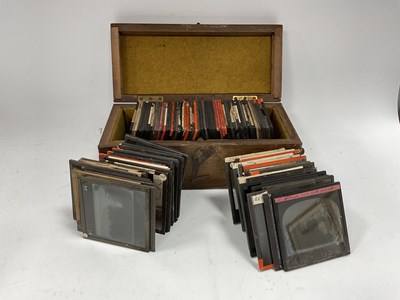 Lot 1401 - Black and White Magic Lantern Slides, of early...
